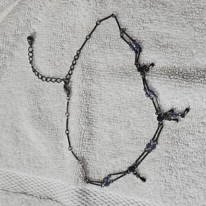 Gorgeous dark blue/black rhinestone choker